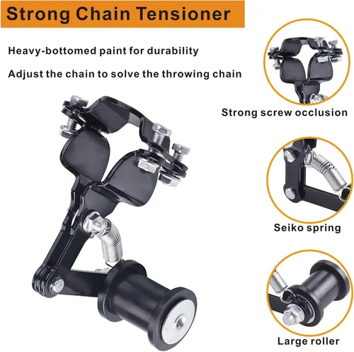 Vista 2 de Tensor de Cadena Universal para Bicicleta Motorizada Tensor de Cadena Pesada Ajustador Tensor de Cadena de Piñón de Resorte para Bicicleta