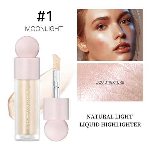 Vista 2 de MEICOLY Resaltador líquido, luminizador líquido de larga duración, iluminador facial suave impermeable, brillo natural sedoso, iluminadores