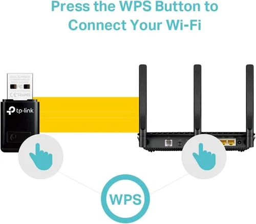 Vista 2 de Adaptador USB TP- Link Wireless, Negro