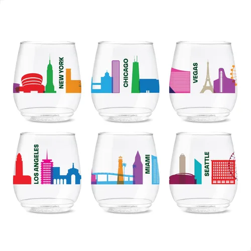 Vista 51 de TOSSWARE POP - Juego de 6 copas de champán con estampado de flauta de 9 onzas, de alta calidad, reciclables, irrompibles y de plástico transparente