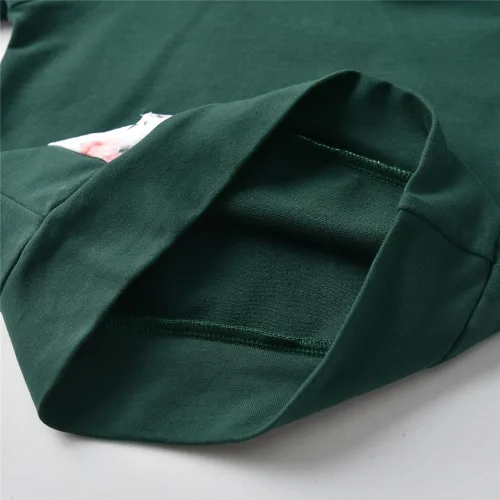 Vista 5 de Eghunooy Conjunto de sudadera con capucha floral de manga larga para bebé niña con bolsillo y diadema