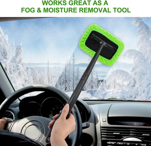 Vista 3 de Herramienta Limpiadora de Parabrisas Xindell – Kit de Limpieza de Ventanas Interiores de Automóvil con Mango Desmontable de 22", Escobilla