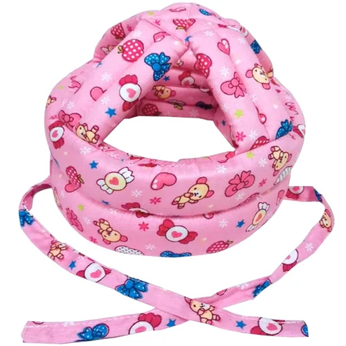 Vista 5 de IULONEE Casco ajustable para bebé, para bebé, para correr, caminar, gatear, casco para niños (caramelo rosa)