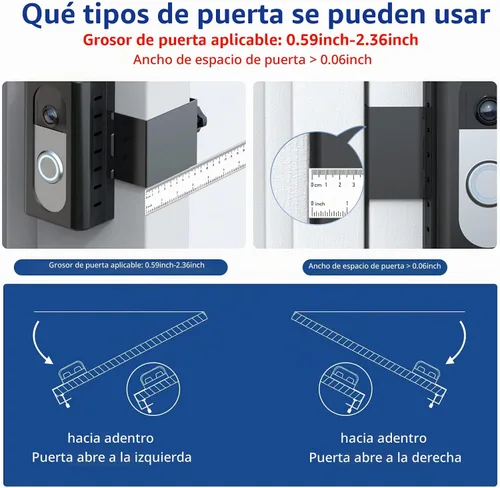 Vista 4 de KIMILAR Soporte Antirrobo para Timbre de Video Compatible con Timbre de Video Inalámbrico Ring/Blink, Accesorios de Soporte de Montaje Ajustable