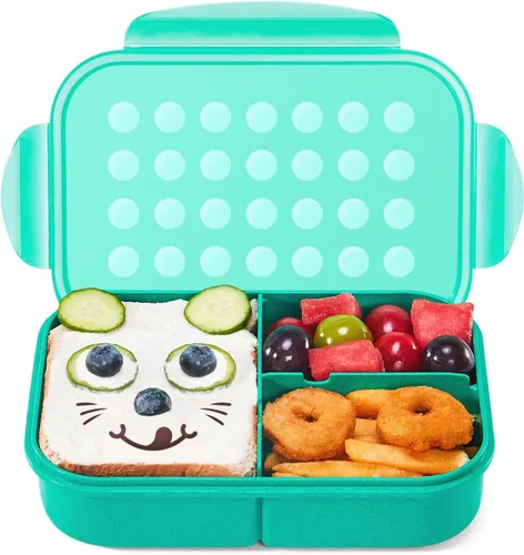 Vista 23 de MISS BIG® Fiambrera estilo bento,Fiambrera estilo bento para niños,Fiambrera para niños,Fiambrera para niños a prueba de fugas,Contenedores