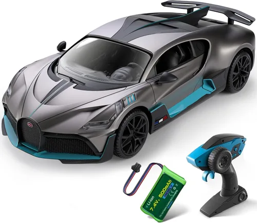 Vista 9 de MIEBELY Bugatti Divo - Auto a control remoto, escala 1/12, auto a control remoto, 7.5 mi/h, modelo de auto con licencia de 2.4 GHz, 7.4 V, 900 mAh