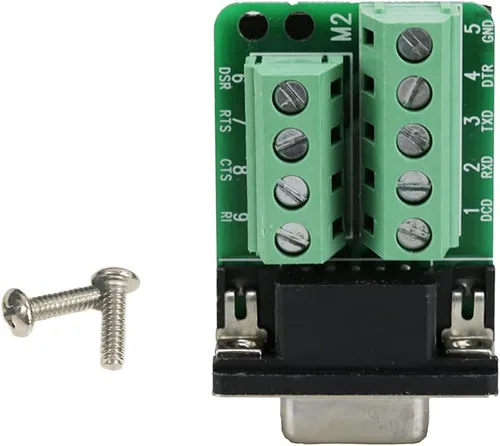 Vista 3 de Hembra terminal serial del conector DB9 de 9 Pin del conector DB9 del desbloqueo RS232 con el tornillo