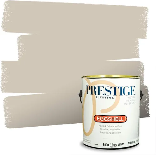 Vista 95 de PRESTIGE Pinturas Pintura Exterior e Imprimación en Uno, 1 Galón, Mate, Combinación Comparable de Sherwin Williams* Black Magic* SW6991-PCM
