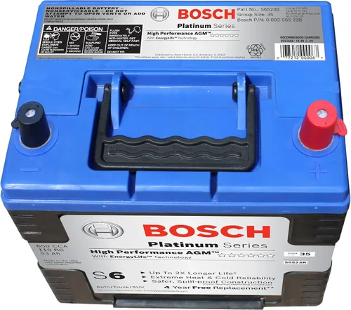 Vista 3 de Bosch S6523B S6, batería AGM de placa plana