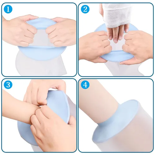 Vista 7 de Fundas de fundición para brazo de ducha, funda impermeable de mano fundida, protector de fundición para niños, para ducha, bolsa de sellado