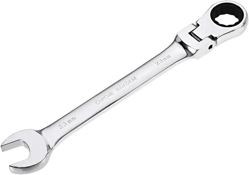 Vista 17 de uxcell Llave combinada de trinquete de cabeza flexible de 0.236 in métrica 72 dientes 12 puntos de trinquete caja terminada herramientas de llave