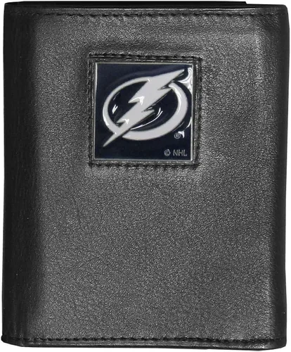 Vista 24 de Siskiyou Sports NHL Executive Cartera de cuero genuino de tres pliegues