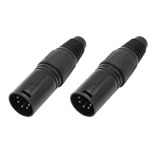 Vista 7 de Conector de cable XLR de 4 pines XLR de 4 pines, conector hembra de conector de micrófono, conector de cable de micrófono, conector de audio, negro