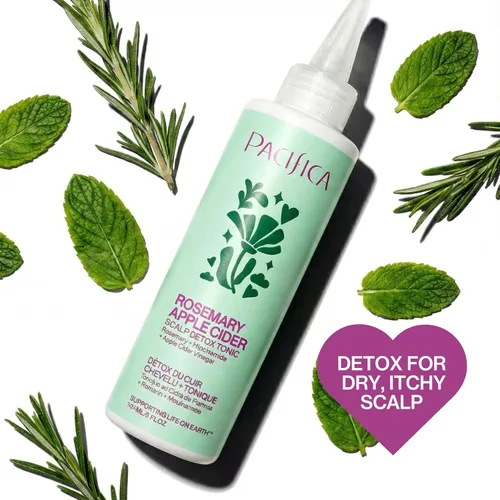 Vista 9 de Pacifica Tónico Desintoxicante para el Cuero Cabelludo – Exfoliante para el Cuero Cabelludo de Romero y Vinagre de Sidra de Manzana, Enjuague