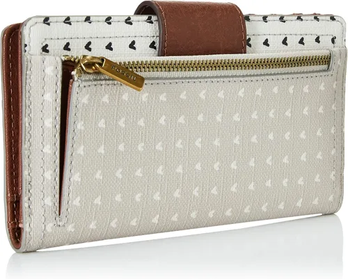 Vista 2 de Fossil - Cartera de piel Logan con lengüeta de bloqueo de interferencia de radiofrecuencia para mujer