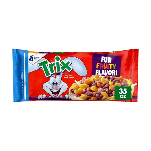 Vista 10 de Trix Cereal de desayuno, 6 formas afrutadas, hecho con grano entero, 10.7 onzas Grano entero, buena fuente de calcio, 12 vitaminas y minerales