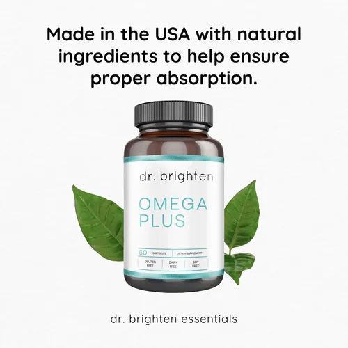 Vista 11 de Dr. Brighten Omega Plus — 1500 mg de suplemento de aceite de pescado EPA/DHA sin OMG para corazón, cerebro e sistema inmunológico — 60 cápsulas