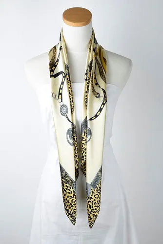 Vista 6 de corciova - Bufanda cuadrada grande para mujer, diadema sedosa para cabello rizado, lazo para dormir por la noche, bandana a la moda, 35 x 35 pulgadas