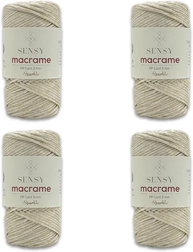 Vista 125 de Cuerda de poliéster Sensy Premium de 3 mm, 120 metros, 100% cordón de polipropileno, cuerda de macramé de 3 mm, cordón para bolsos de ganchillo