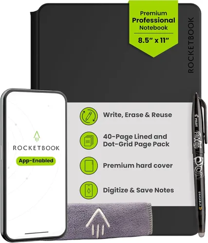 Vista 11 de Rocketbook Pro Smart - Cuaderno reutilizable, ejecutivo, 7 x 9, color negro