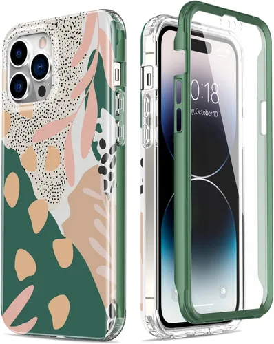 Vista 42 de Esdot Funda para iPhone 14 con Protector de Pantalla Integrado, Funda Resistente de Grado Militar con Diseños de Moda para Mujeres y Niñas, Funda