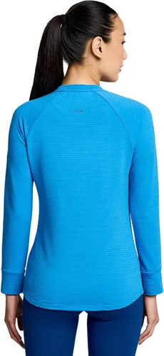 Vista 2 de Saucony Triumph 3-D Crew Bluelight Heather LG, Azul jaspeado
