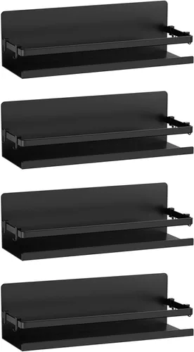 Vista 7 de Estante magnético para especias, soporte magnético para toallas de papel para refrigerador, refrigerador, organizador para cocina, apartamento, sin