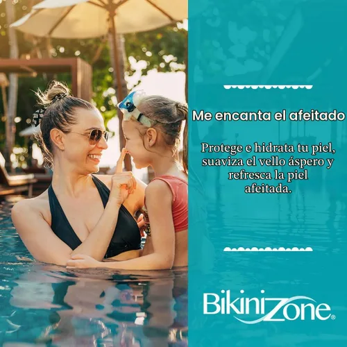 Vista 4 de Bikini Zone Set combinado de gel de afeitado relajante, tamaño completo de 5 onzas y 3 minis de viaje de 1 onza