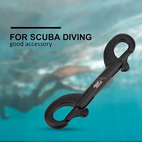 Vista 7 de Gancho de buceo, gancho de doble extremo de acero inoxidable para buceo submarino (3.543 in-negro)