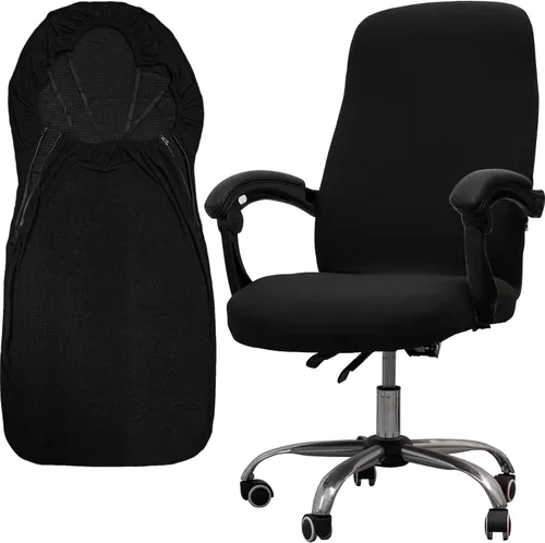 Vista 10 de Melaluxe Funda para silla de oficina con fundas para reposabrazos, funda elástica universal para silla de escritorio, fundas para silla