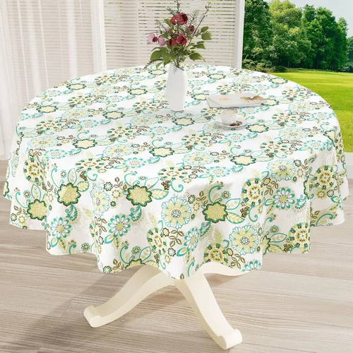 Vista 41 de misaya Mantel rectangular de vinilo impermeable, mantel lavable con reverso de franela, mantel de plástico para cena, picnic, interior y exterior