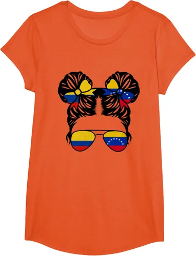 Vista 37 de Camiseta Half Colombian Half Venezolan Girl Colombia Kids Heritage, Gris