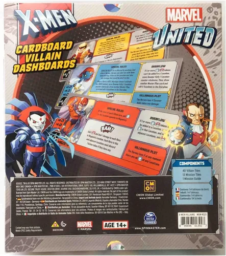 Vista 2 de Marvel United: X-Men Cartón Villain Dashboards (exclusivo de KICKSTARTER)