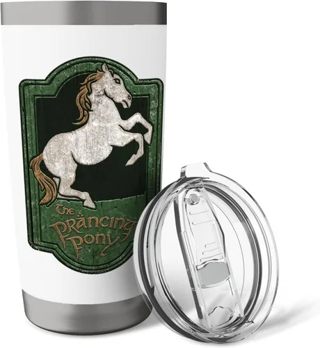 Vista 5 de The Lord of the Rings The Prancing Pony - Vaso aislado de acero inoxidable Blanco
