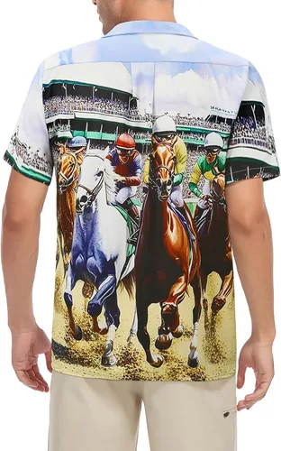 Vista 164 de Camisa hawaiana para hombre, con estampado floral, cómoda, con botones, casual, manga corta, ropa de playa para hombre