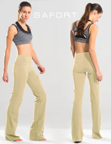 Vista 44 de Safort Pantalones de yoga con entrepierna de 28" 30" 32" 34"más amplios en la parte inferior para botas altas, 4 bolsillos, UPF50+