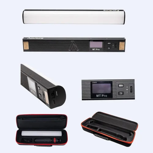 Vista 7 de Aputure MT Pro RGB Light Wand Stick 7.5W CCT de 2000K -10000K Salida Pixel-Mappable RGBWW Mini LED Tubo Luz Soporte Sidus Link Bluetooth App Control
