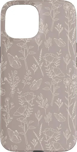 Vista 6 de Butterfly Meadow - Carcasa para iPhone 16, diseño botánico de flores silvestres