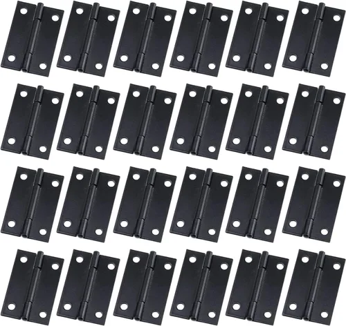 Vista 16 de Antrader Bisagras para Gabinete, Bisagra de Tope Plegable de Metal de 1" x 3/4" para Puerta de Gabinete y Armario, Negro, Paquete de 24