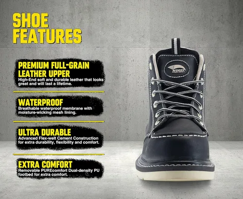 Vista 2 de Avenger Work Boots por encima del tobillo para hombre
