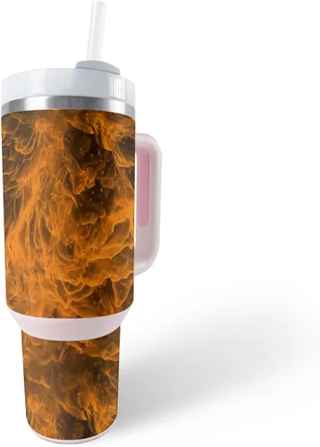Vista 32 de MightySkins Skin - Vaso de vinilo compatible con Stanley The Quencher H2.0 FlowState de 40 onzas, vaca marrón, protectora, duradera y única, fácil
