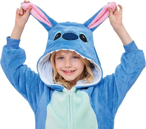 Vista 7 de Unisex Kids Animal Onesie Cosplay Costume Pajamas for Girls and boys