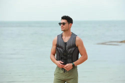 Vista 4 de poesidon - Chaleco salvavidas para adultos, estampado geométrico legendario, ideal para cualquier deporte acuático, unisex, para kayak, remo, SUP