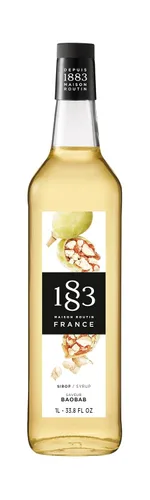 Vista 107 de 1883 Jarabe de Amaretto para bebidas, fabricado en Francia, botella de plástico de 1 litro