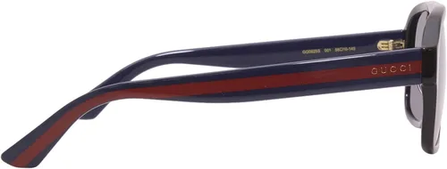 Vista 3 de Gucci GG 0925S 001 Negro Azul Plástico Aviador Gafas De Sol Gris Lente