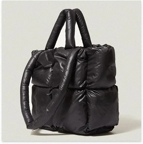 Vista 2 de Bolsa de mano acolchada grande para invierno, suave, acolchada, para hombro, de lujo, a la moda, para mujer