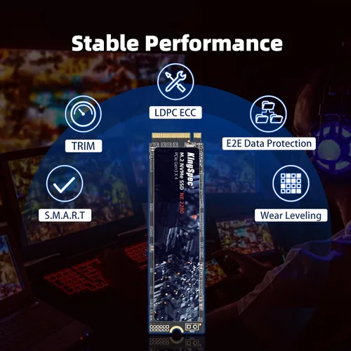 Vista 5 de KingSpec SSD 256GB, M.2 NVMe Gen3x4 SSD 2280 - Hasta 2400 MB/s, unidad interna de estado sólido con flash NAND 3D, compatible con computadoras