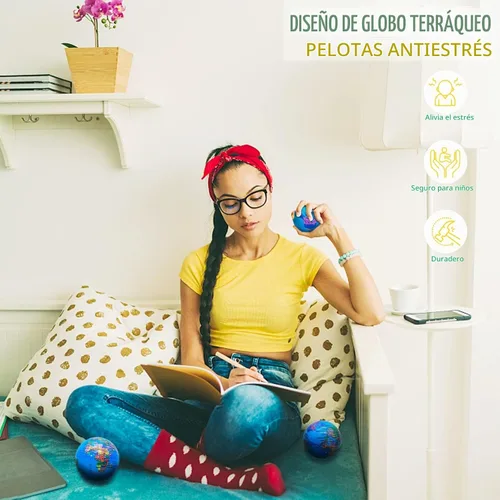 Vista 5 de 24 bolas de globo para apretar, bolas de espuma de 2.5 pulgadas para niños, escuela, aula, recuerdos de fiesta