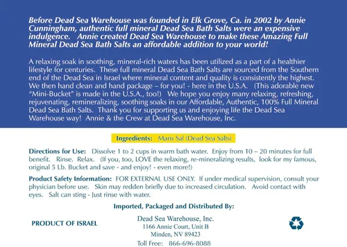 Vista 7 de Dead Sea Warehouse – Sales de baño del Mar Muerto con minerales sorprendentes – 2 LIBRAS – El más alto contenido en minerales – Alivio natural