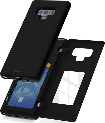Vista 13 de GOOSPERY Parachoques magnético para puerta compatible con Galaxy Note 10, estuche tipo billetera con tarjetero, cierre automático por iman, funda